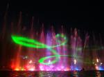 112. Рисунки лазера - Поющие фонтаны, Salou; лазер рисует в пространстве